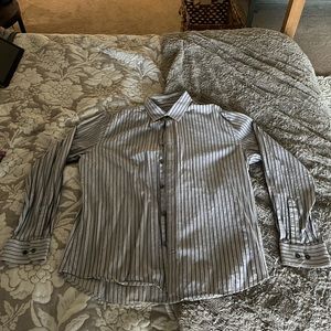 Express beige button down shirt XL